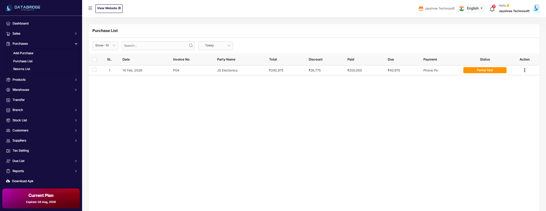 PURCHASE LIST – Step-by-Step Process Image